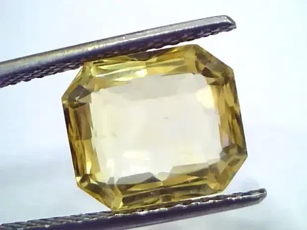 8.50 Ct GII Certified Unheated Untreated Natural Ceylon Yellow Sapphire